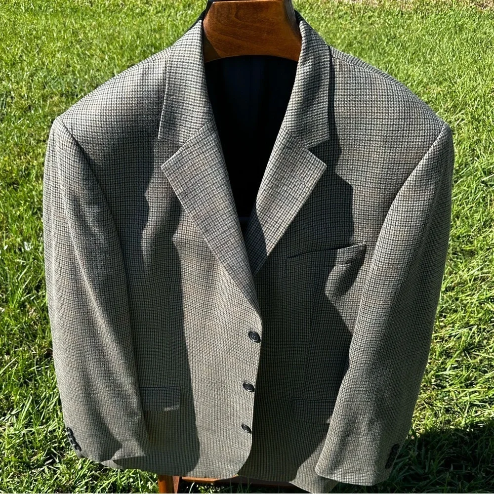 Classic Gray Andrew Fezza Men's Blazer Careerwear Jacket Coat Mens